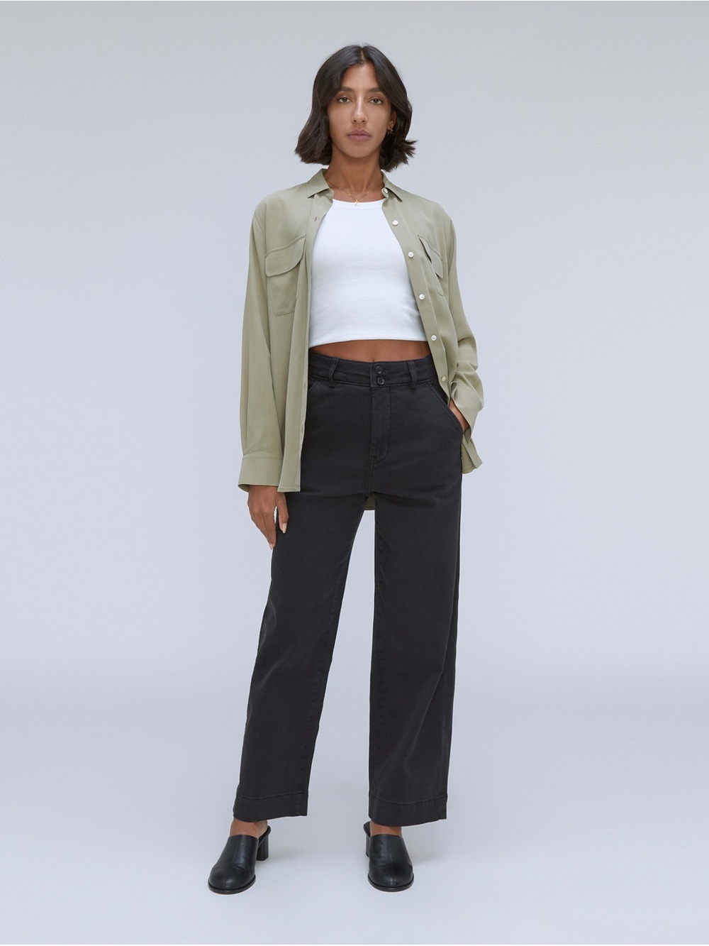 Everlane The Organic Wide-Leg Pant EUC 4